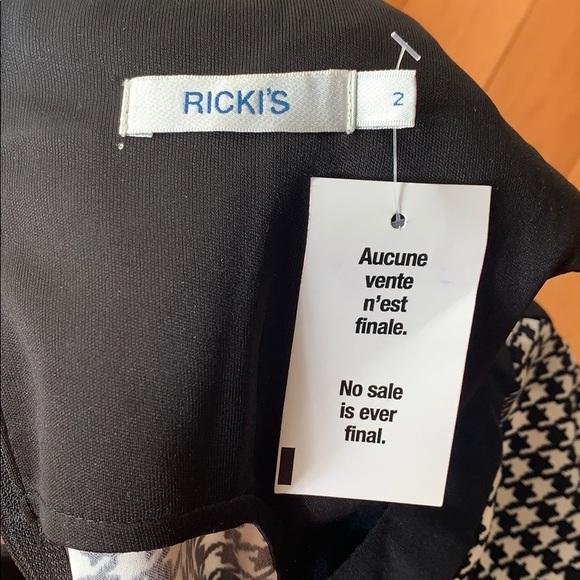 Ricki’s Black and White Houndstooth Sheath Dress - Picture 7 of 16